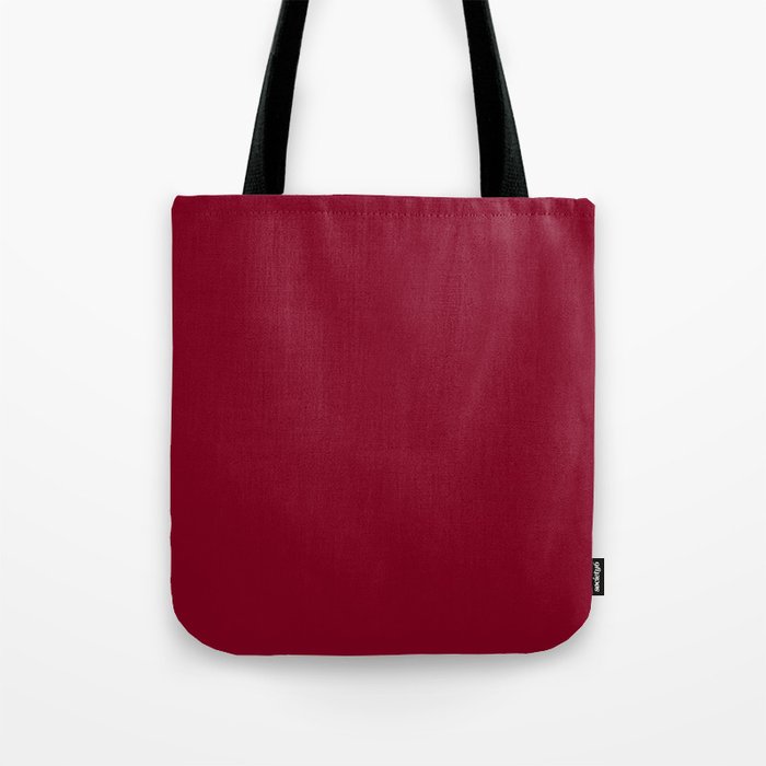 Dark Burgundy Red Solid Color Popular Hues Patternless Shades of Maroon Collection - Hex #800020 Tote Bag