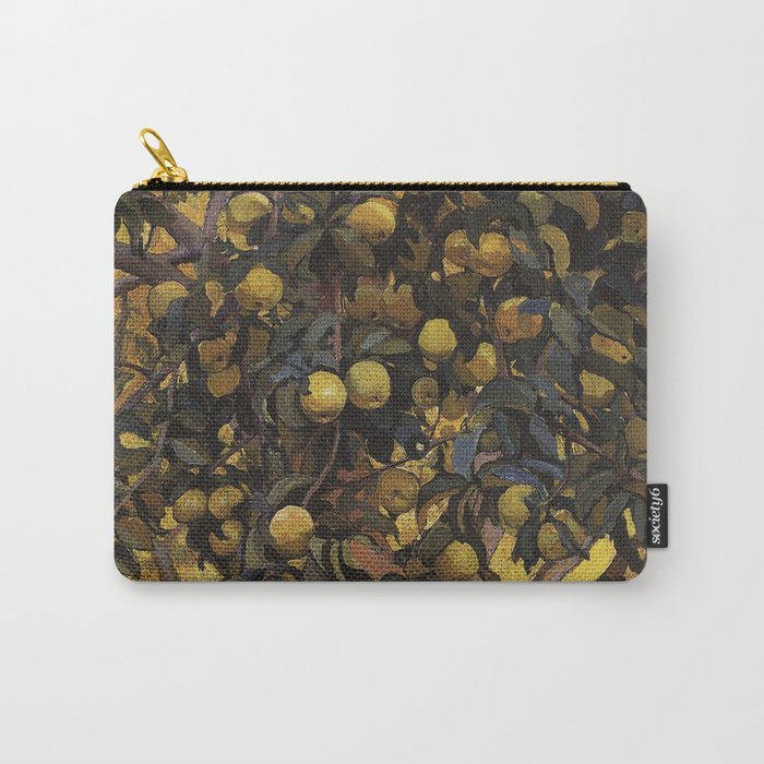 Gingergold Apples on Braches, Summer Harvest textile portrait painting print by Zinaida Serebriakova Carry-All Pouch
