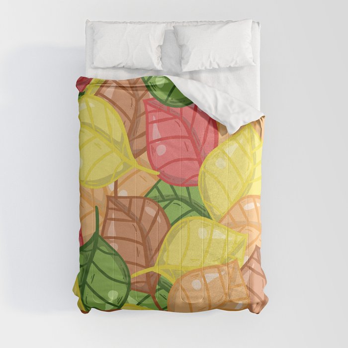 colorful leaves Comforter