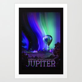 NASA Space Jupiter Planet Retro Poster Futuristic Best Quality Art Print