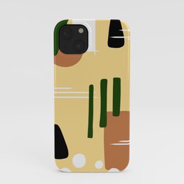 Abstract earth-toned shapes iPhone Case