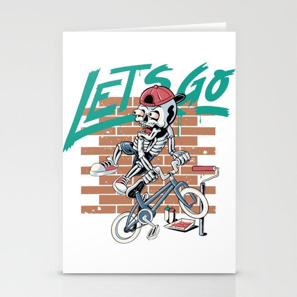 Lets Go Cycling Stationery Cards