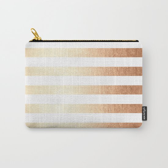 Simply Striped Deep Bronze Amber Carry-All Pouch