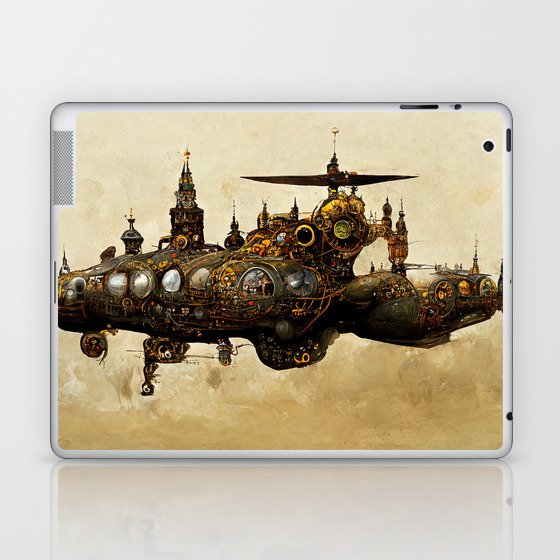 Steampunk Flying Fortress Laptop & iPad Skin
