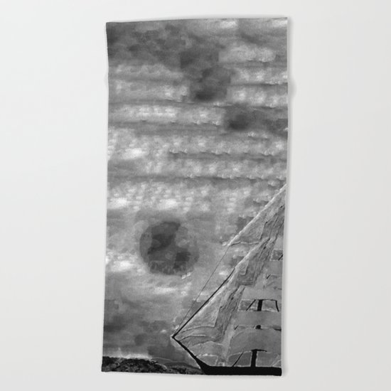 The Fate of Sir Charles Vane: Mutiny and the Cursed Lands Beach Towel