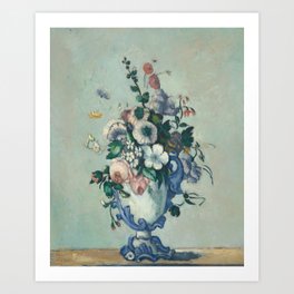 Flowers in a Rococo Vase Art Print