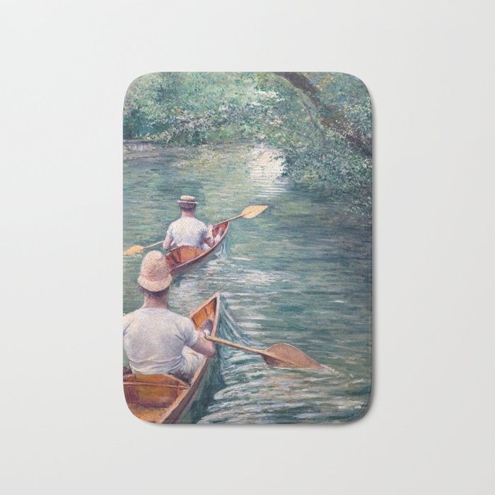Gustave Caillebotte - Canoes on the Yerres Bath Mat