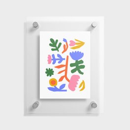 Colorful flower simple cartoon doodle print Floating Acrylic Print