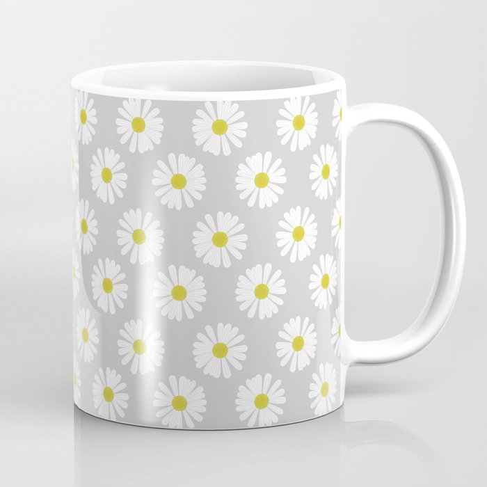 Daisies on Gray Coffee Mug
