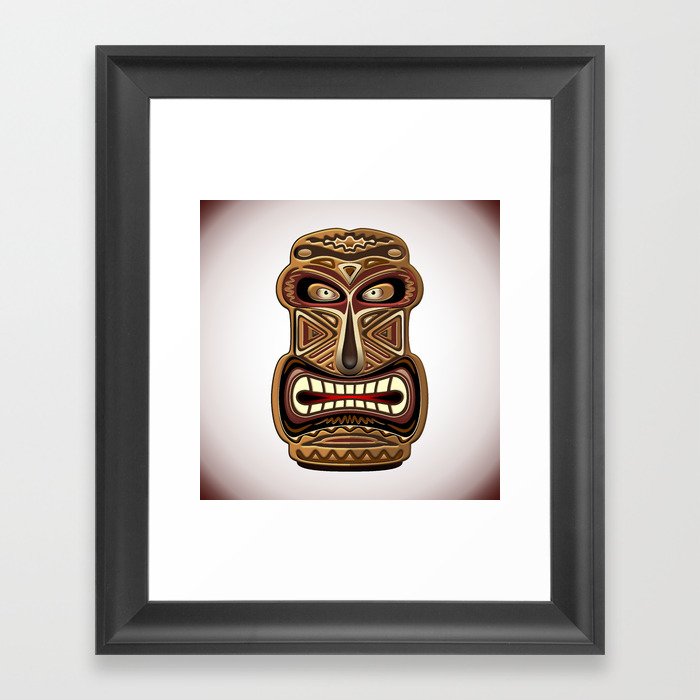 Africa Ethnic Mask Totem Framed Art Print