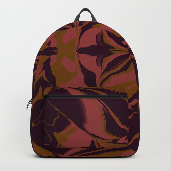 Fashionista Coral and Brown  Backpack