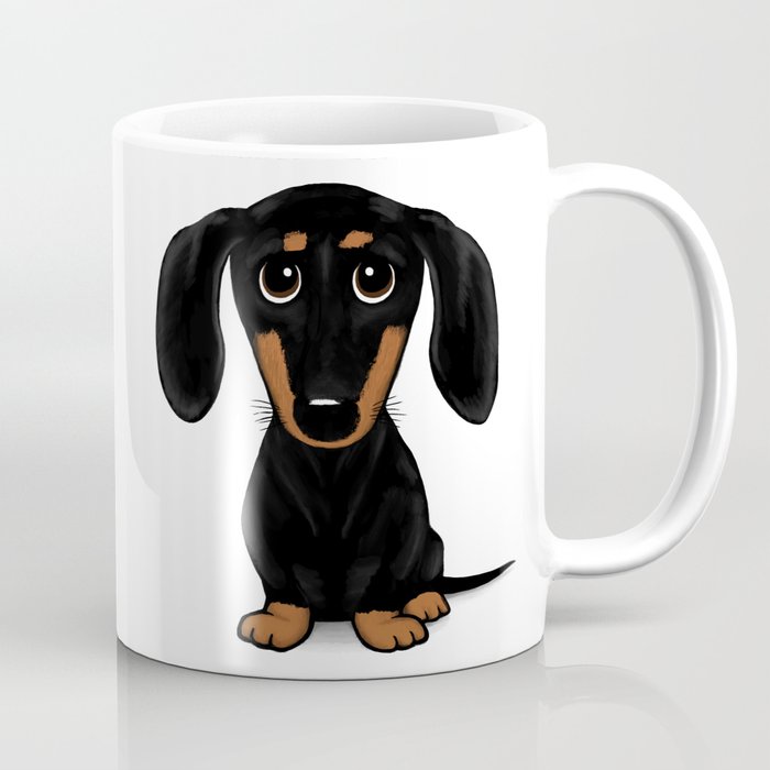 Black and Tan Dachshund | Cute Cartoon Wiener Dog Coffee Mug