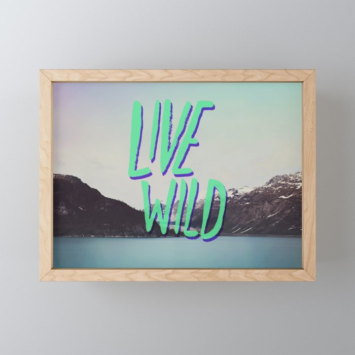 Live Wild: Alaska Framed Mini Art Print