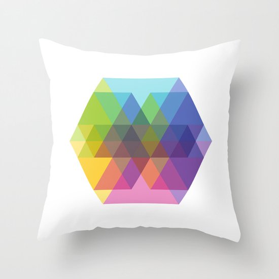 Fig. 040 Hexagon Shapes Throw Pillow