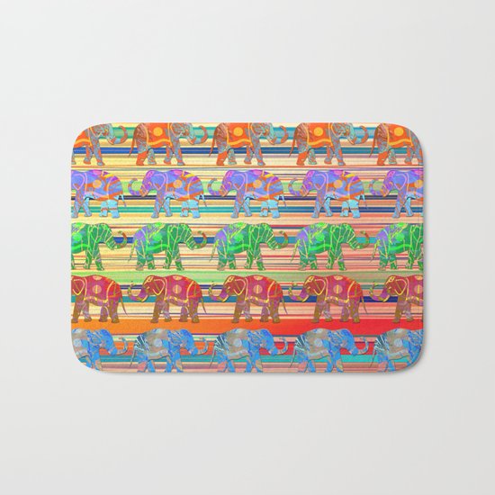 Elephant pattern Bath Mat