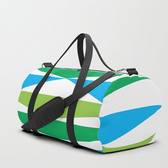 Blue Green Triangles Duffle Bag