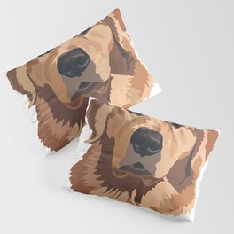 Head Golden Labrador Retriever Vector Illustration Pillow Sham