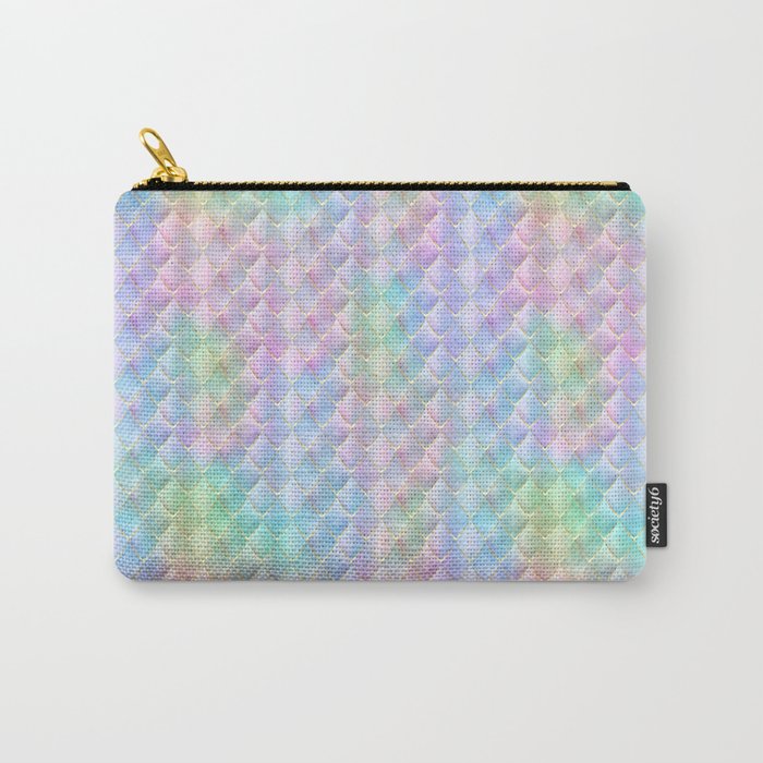 Holographic Mermaid Scales Pattern Carry-All Pouch