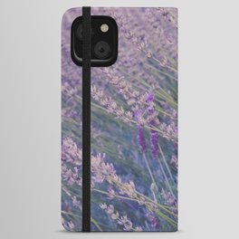 Field of Tall Wild Lavender Plants iPhone Wallet Case