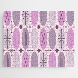 Atomic Era Ovals In Rows Lavender Jigsaw Puzzle