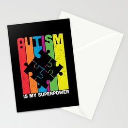 Autism Is My Superpower Colorful Puzzle Stationery Card
