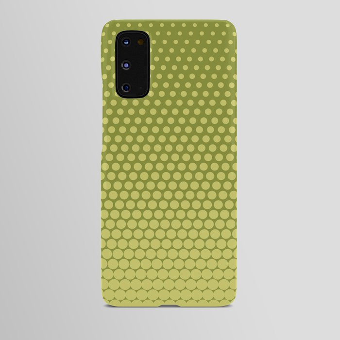 Comic background. Halftone dotted retro pattern with circles, dots, design element. Pop art style. Vintage illustration Green color Android Case