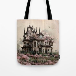 Dream house in a garden Tote Bag