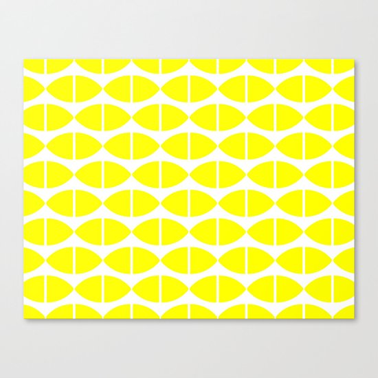 Lemons Pattern Canvas Print