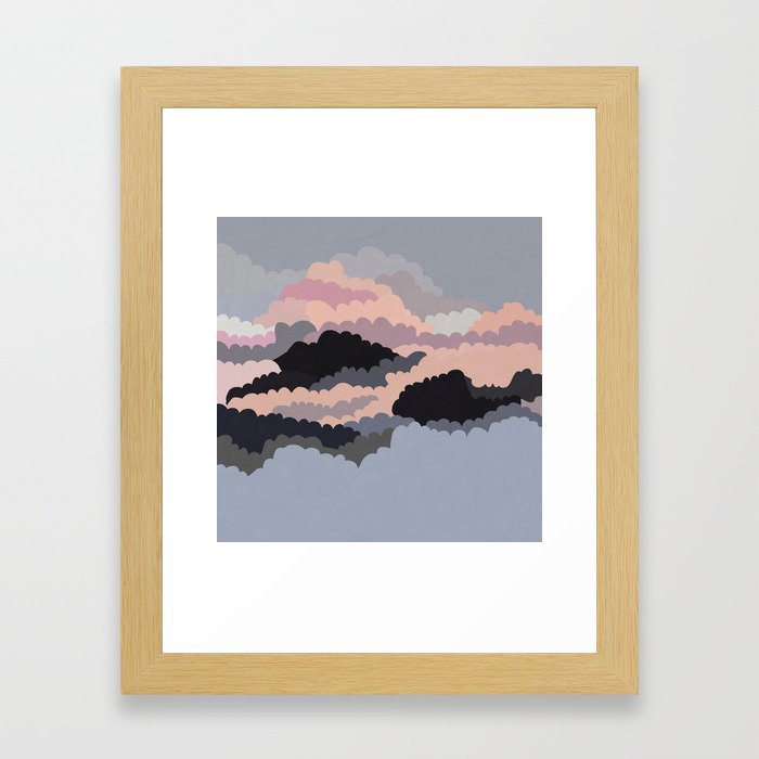 Magic Sunset Clouds Framed Art Print