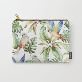 Summer pattern with tropical birds Carry-All Pouch