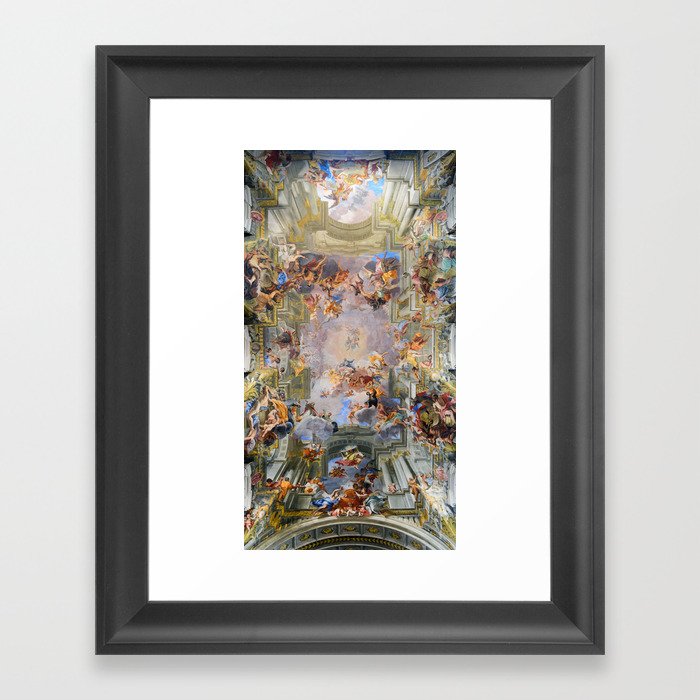 The Triumph Of St Ignatius Ceiling Painting Fresco Renaissance  Framed Art Print