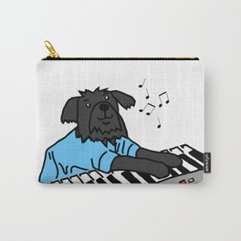 Funny Dog Plays Music on Piano Keyboard Carry-All Pouch
