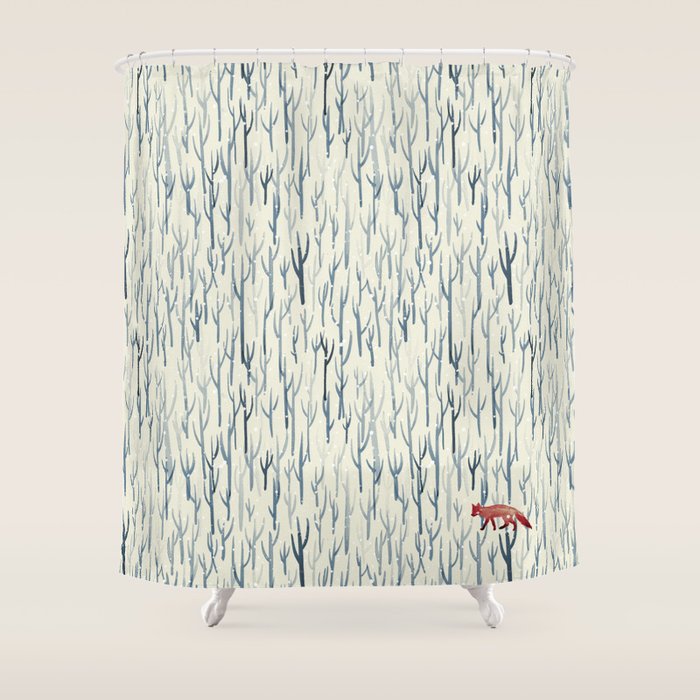 Winter Wood Shower Curtain by littleclyde Society6