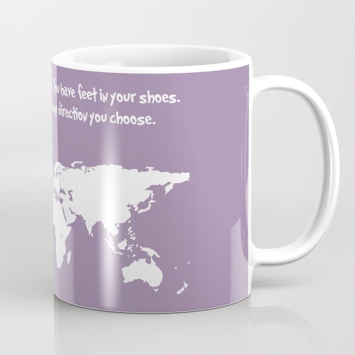 World Map with Dr. Seuss Quote Coffee Mug