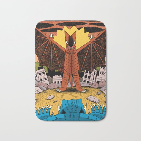 Kaiju Battle! Bath Mat