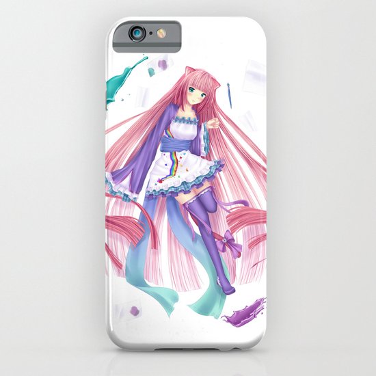 Colorful anime girl iPhone & iPod Case