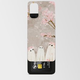 Cherry Blossom Party Android Card Case | Spring, Digital, Painting, Delicate, Creepy, Pink, Cherry, Ghost, Haunting, Petals 