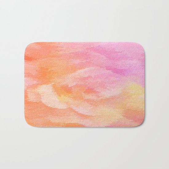 Soft Pastel Floral Blend Bath Mat