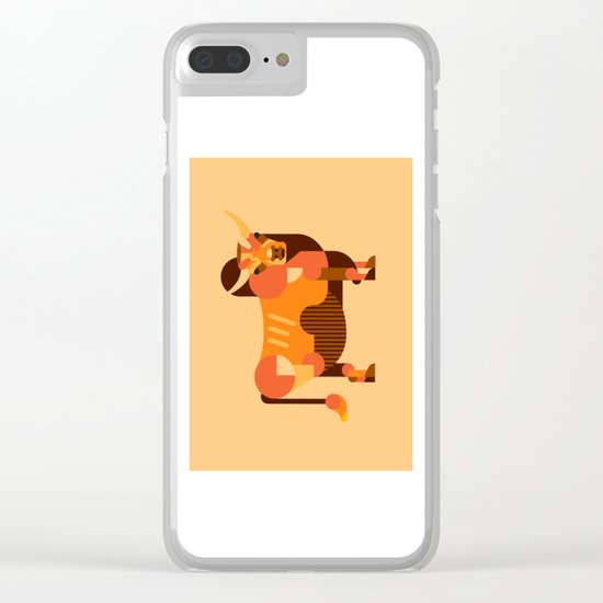 Bull Orange Clear iPhone Case
