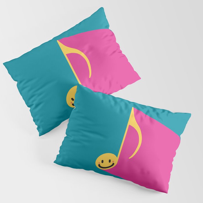 Happy smile vintage musical note 1 Pillow Sham