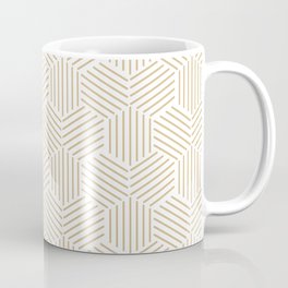 Gold Honeycomb Coffee Mug | Midcenturymod, Metal, Minimalist, Gold, Digital, Graphicdesign, Feminine, Foil, Bohemian, Boho 