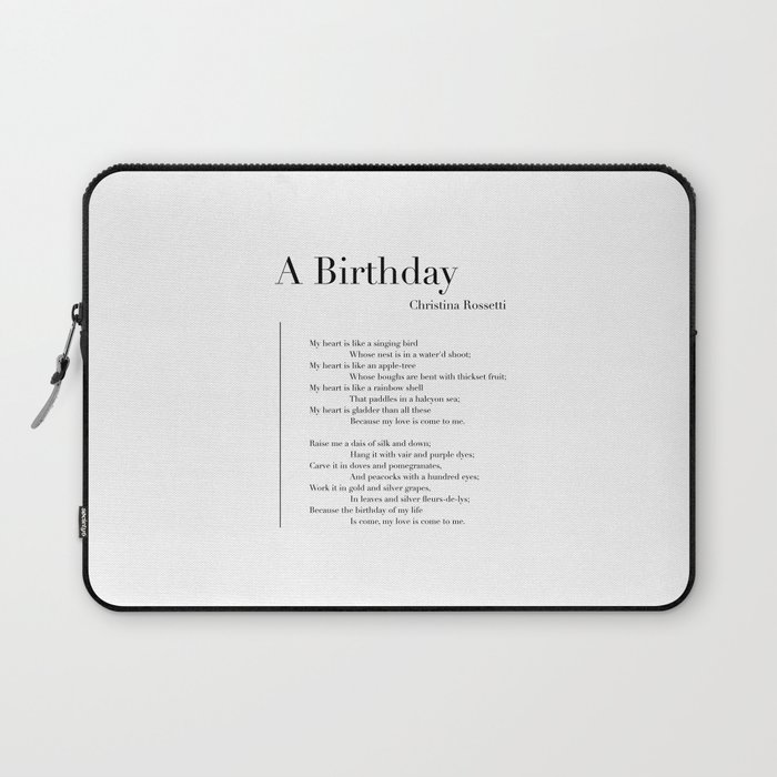 A Birthday by Christina Rossetti Laptop Sleeve