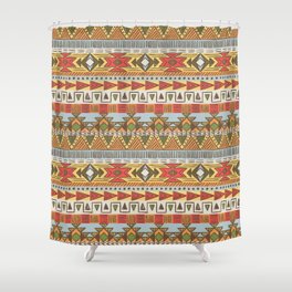 Seamless ethnic pattern in bright colors Shower Curtain
