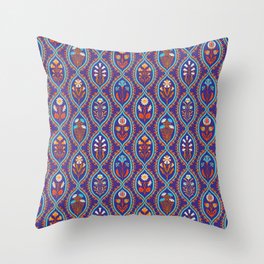 Vintage Folk Floral - All the Colors! Throw Pillow