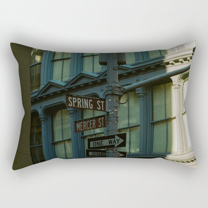 New York City Street Corner Rectangular Pillow