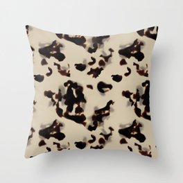 Chic Tortoise Shell on Ivory Throw Pillow