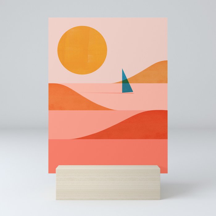 Abstraction_Sailing_Ocean_002 Mini Art Print