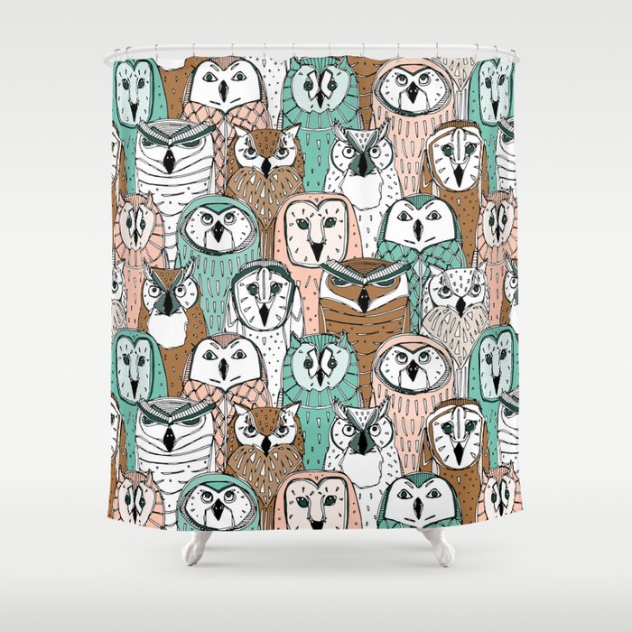 owls limited Shower Curtain