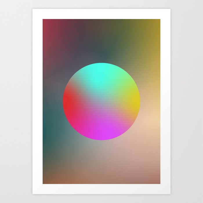 3 Circle Sphere Gradient 221008 Valourine Design Art Print