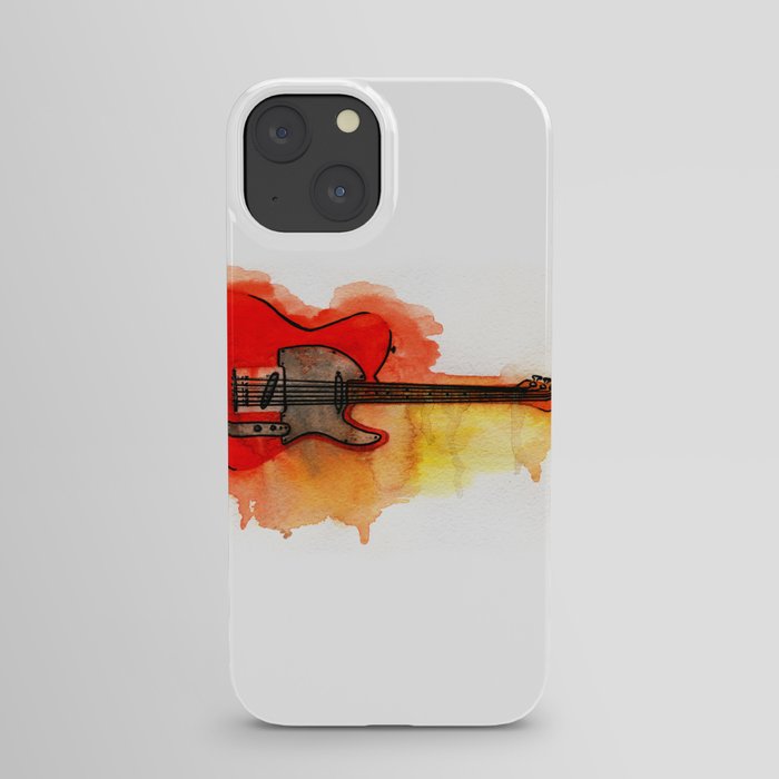Watercolor guitar iPhone Case